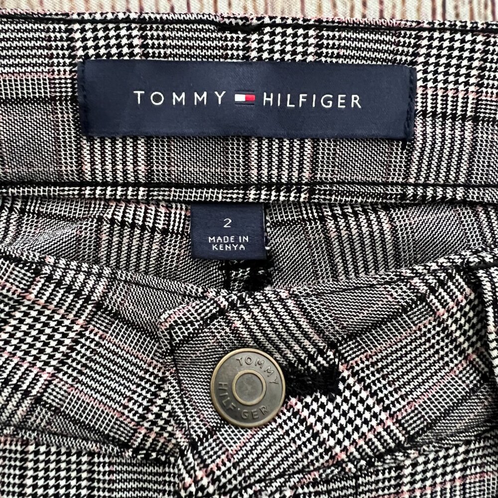 B1 -- NWT multi-color TOMMY HILFIGER stretch plaid flex pants women's size 2 $89 - Picture 8 of 8